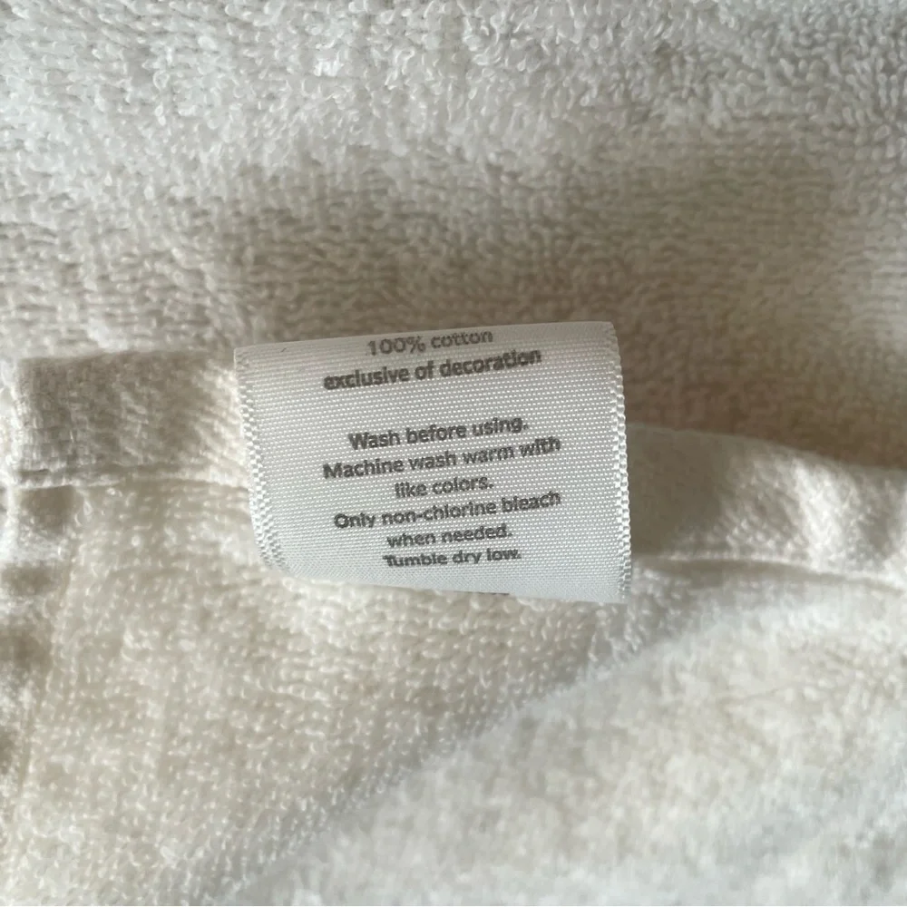 Sonoma 100% Cotton Cream Monogram Hand Towels